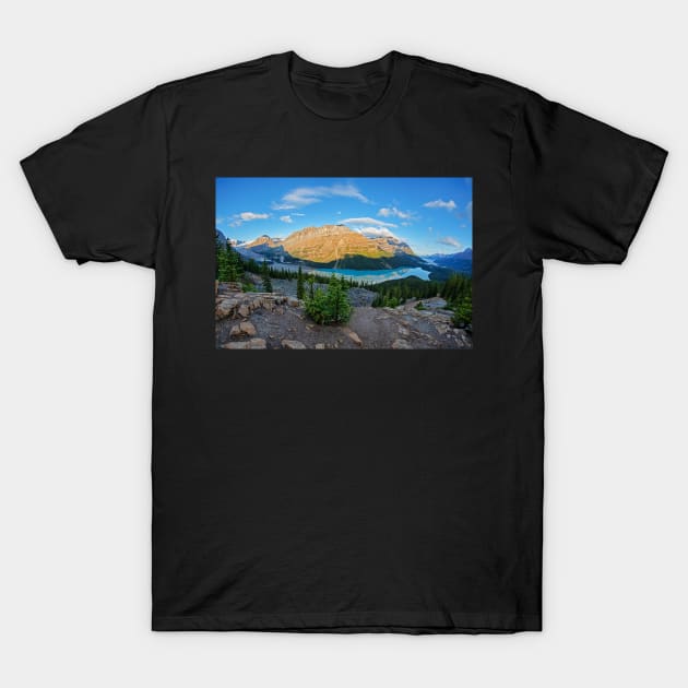 Banff National Park Canada Looking Down on Peyto Lake T-Shirt by WayneOxfordPh